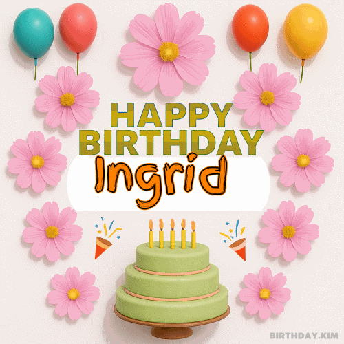 Happy Birthday Ingrid GIF