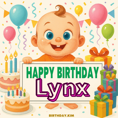 Happy Birthday Lynx GIF