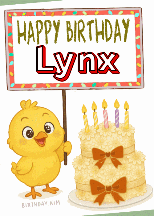 Happy Birthday Lynx GIF