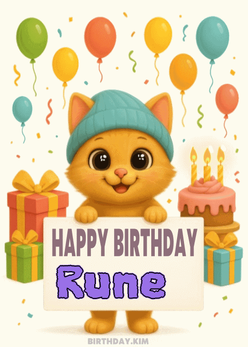 Happy Birthday Rune GIF