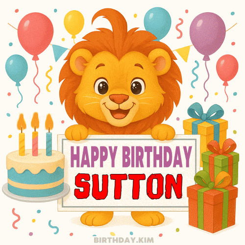 Happy Birthday Sutton GIF
