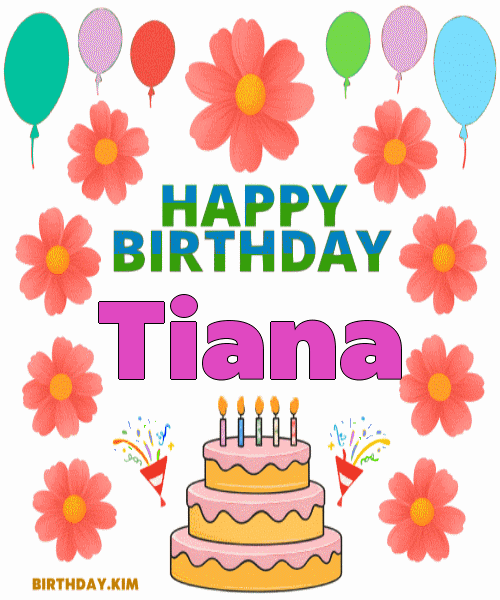 Happy Birthday Tiana GIF