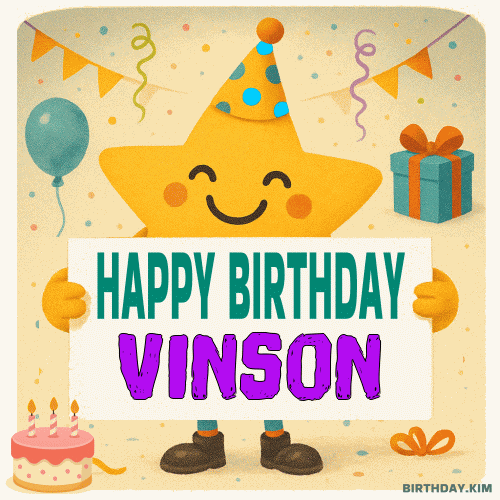 Happy Birthday Vinson GIF