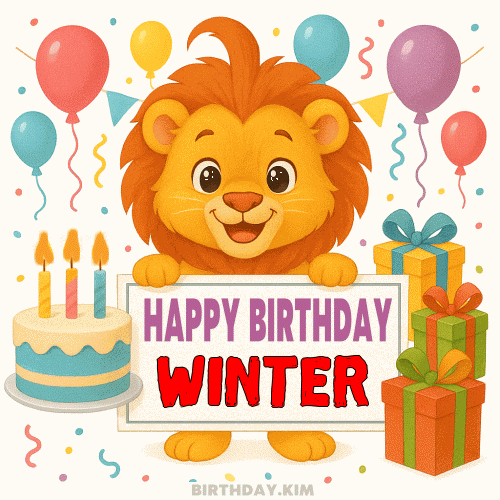 Happy Birthday Winter GIF