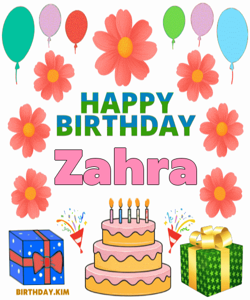 Happy Birthday Zahra GIF