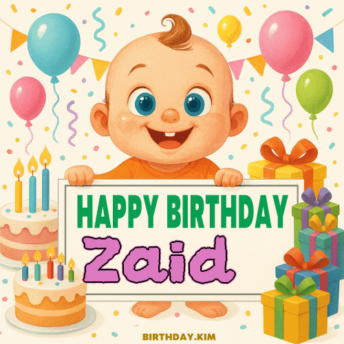 Happy Birthday Zaid GIF