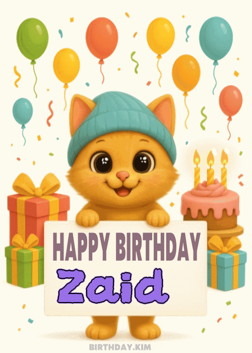 Happy Birthday Zaid GIF