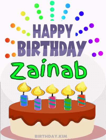 Happy Birthday Zainab GIF