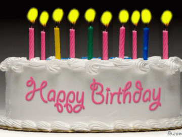 Happy Birthday Cake candles gif